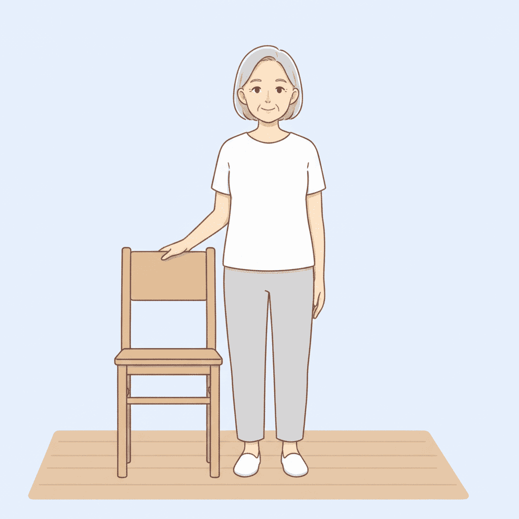 重心移動練習（体重移動）の開始姿勢