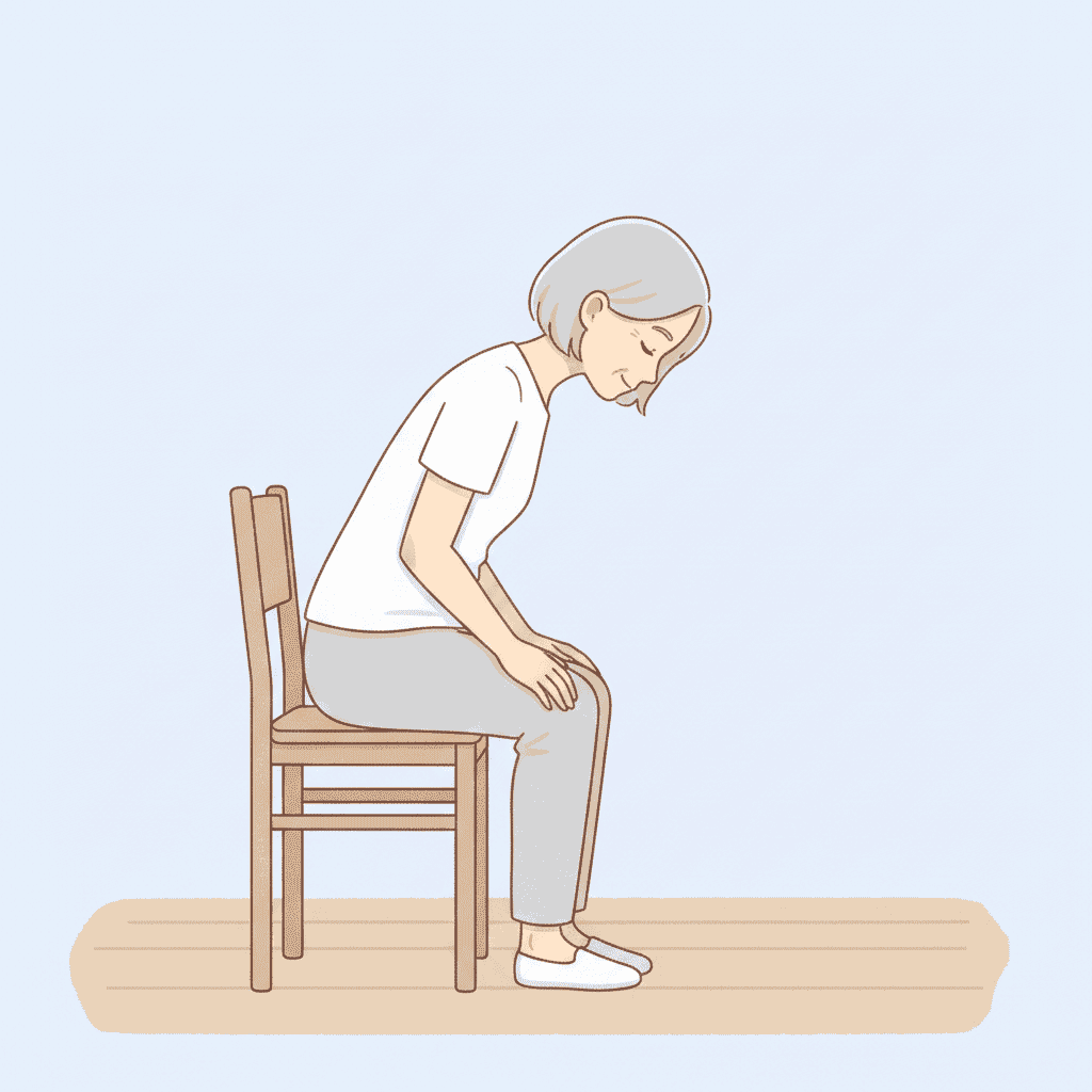 立ち座り練習（椅子からの起立）の開始姿勢