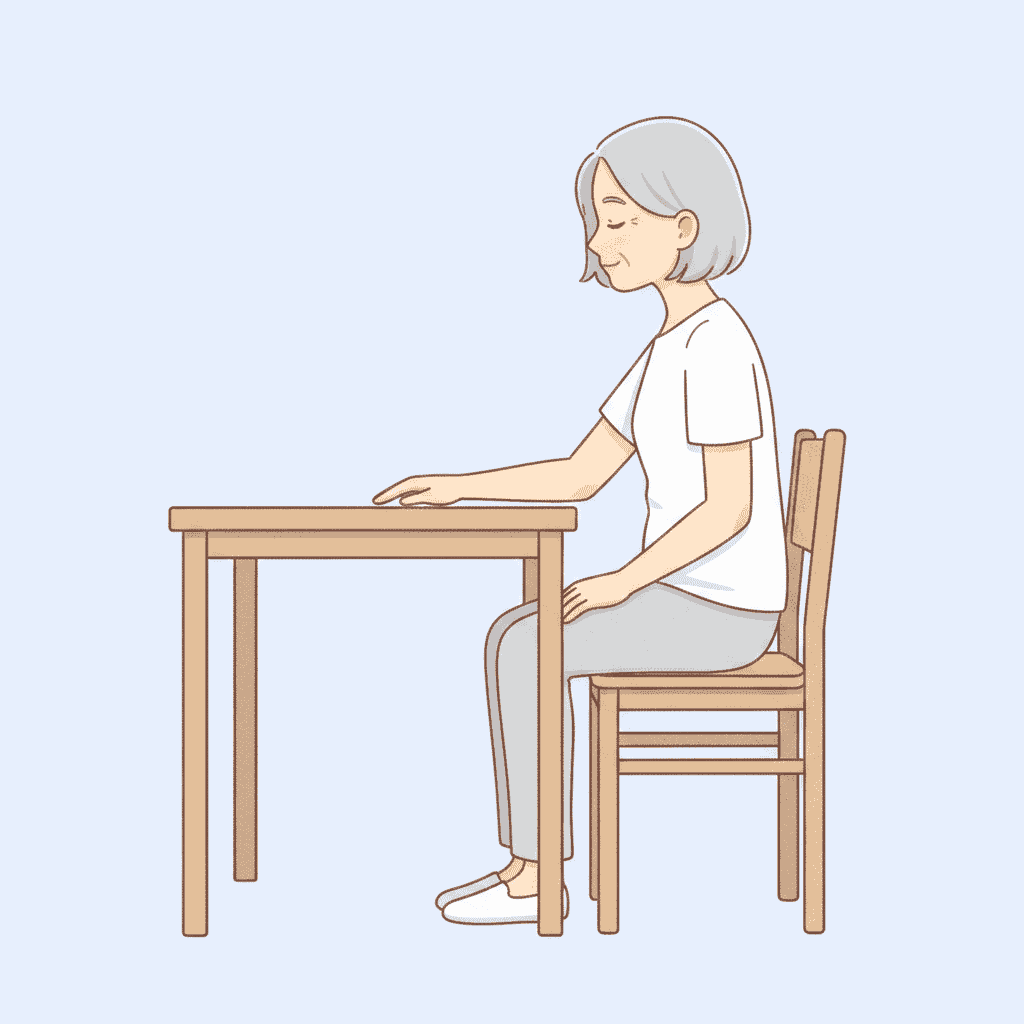 手関節背屈ストレッチの開始姿勢