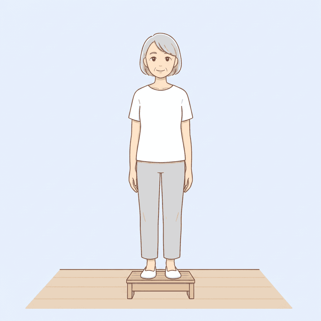 ニーイン抑制ステップアップの開始姿勢