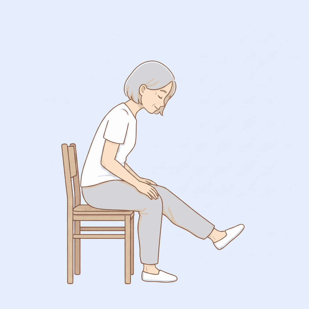 片脚立ち上がり（応用立ち座り）の開始姿勢